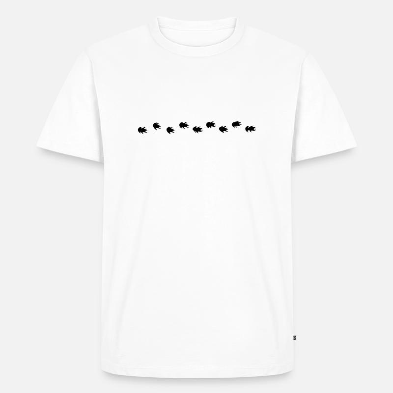 igel tapsen - Männer Premium Bio T-Shirt - Weiß