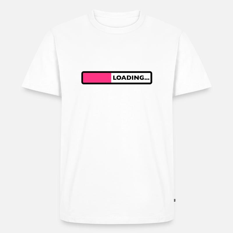 loading laden computer warten ladebalken - Männer Premium Bio T-Shirt - Weiß