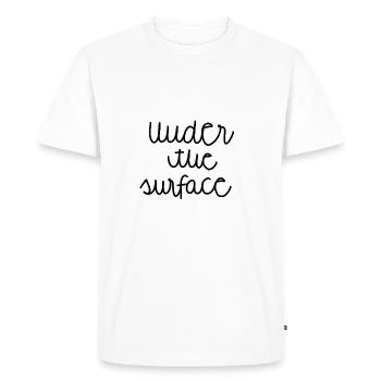Under the Surface - Men's Premium Organic T-Shirt - white - Front - Nico (187cm)