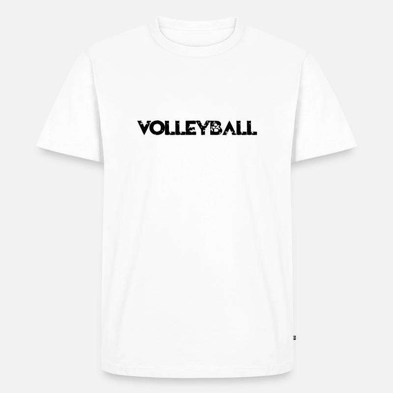 Volleyball - Männer Premium Bio T-Shirt - Weiß