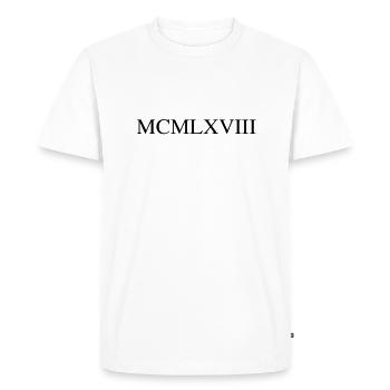 1968 - T-shirt Premium bio Homme - blanc - Devant - Nico (187cm)