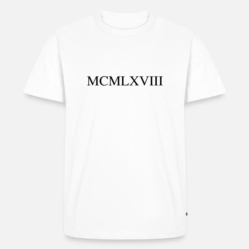 1968 - Männer Premium Bio T-Shirt - Weiß