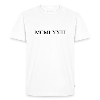 1973 - Men's Premium Organic T-Shirt - white - Front - Nico (187cm)