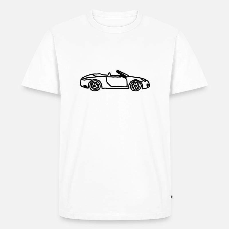 Sport Auto - Männer Premium Bio T-Shirt - Weiß