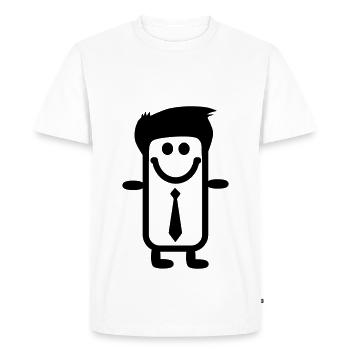 mâle - T-shirt Premium bio Homme - blanc - Devant - Nico (187cm)