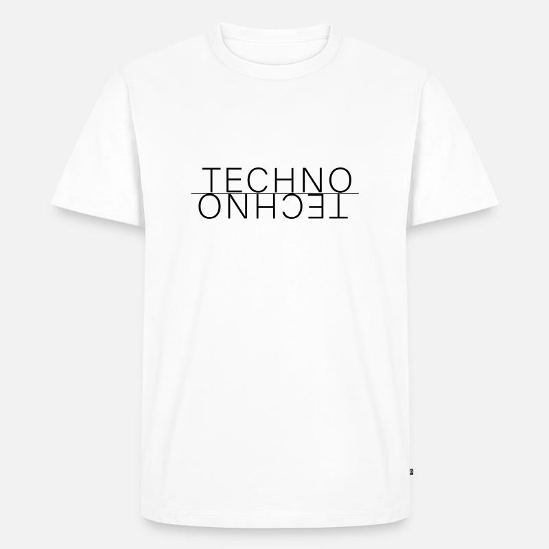 Techno - Men's Premium Organic T-Shirt - white