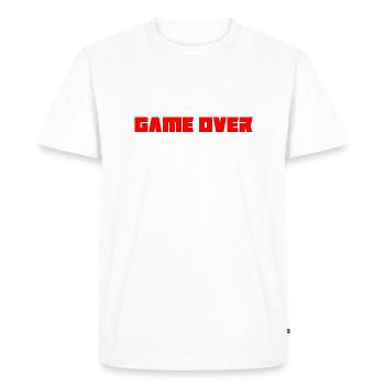 Game over - T-shirt Premium bio Homme - blanc - Devant - Nico (187cm)