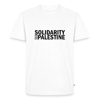 la Palestine libre - T-shirt Premium bio Homme - blanc - Devant - Nico (187cm)