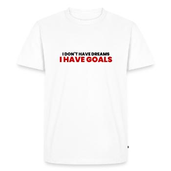 Je n’ai pas de rêves, j’ai des objectifs Suits citation - T-shirt Premium bio Homme - blanc - Devant - Nico (187cm)