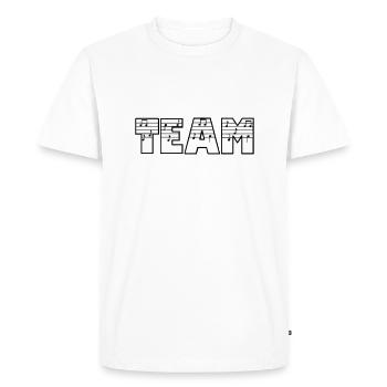 Équipe équipe Vector Musique Musique Conception - T-shirt Premium bio Homme - blanc - Devant - Nico (187cm)