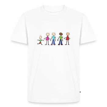 Personnes de la famille - T-shirt Premium bio Homme - blanc - Devant - Nico (187cm)