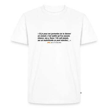 Sur un malentendu... (b) - T-shirt Premium bio Homme - blanc - Devant - Nico (187cm)