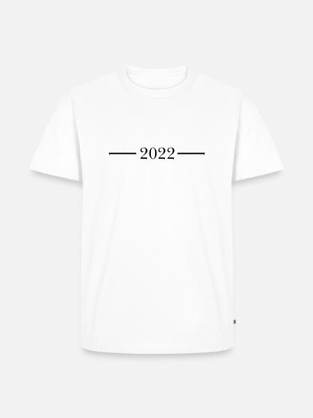 linie 2022 elegant - Männer Premium Bio T-Shirt - Weiß
