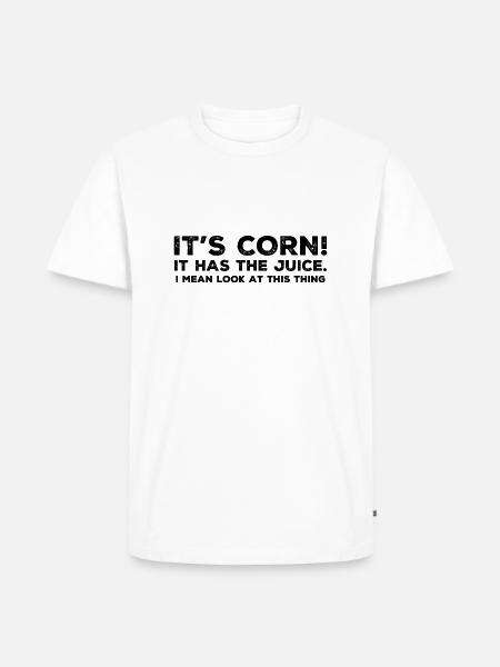Its corn - Männer Premium Bio T-Shirt - Weiß