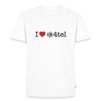 i love Wald4tel - J’adore le Waldviertel - T-shirt Premium bio Homme - blanc - Devant - Nico (187cm)