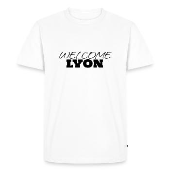 WELCOME LYON - T-shirt Premium bio Homme - blanc - Devant - Nico (187cm)
