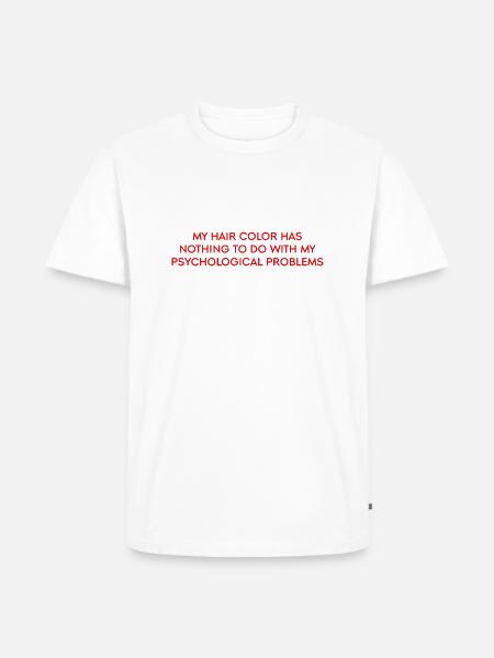 Meine Haarfarbe - Männer Premium Bio T-Shirt - Weiß