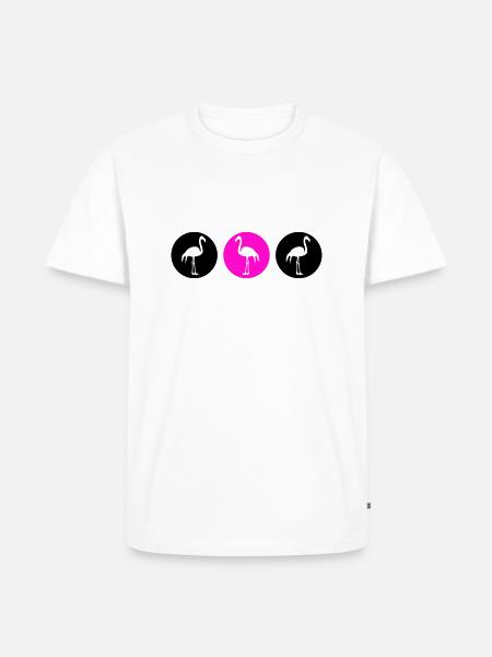Flamingos Design 2 - Men's Premium Organic T-Shirt - white