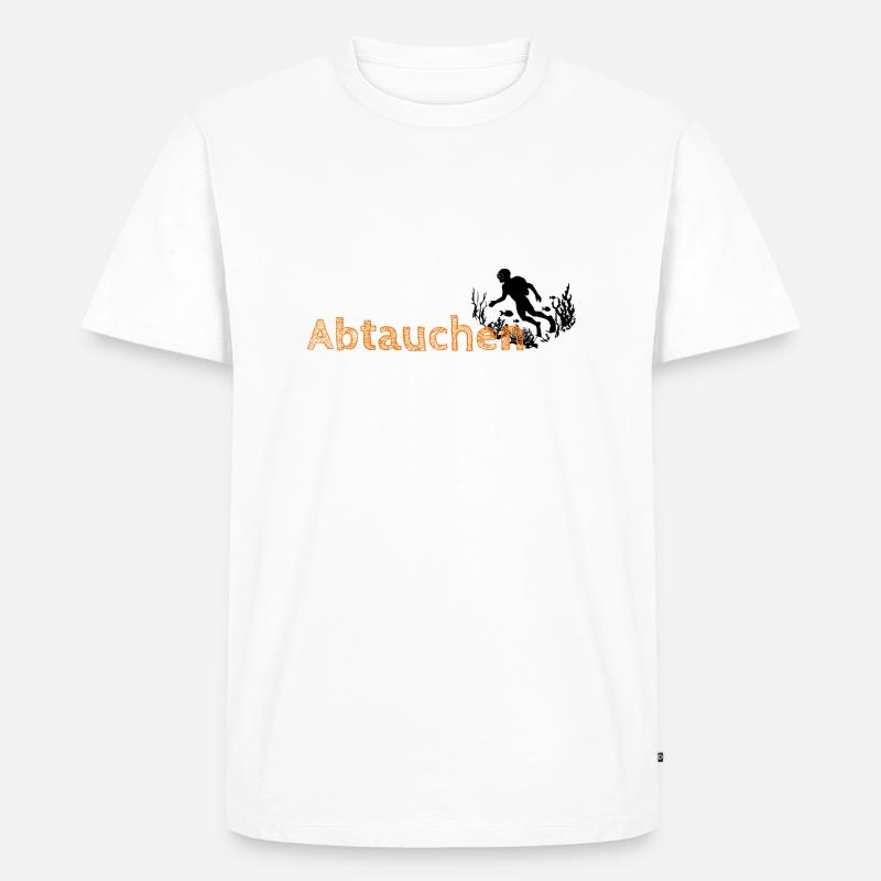 Manchmal will ich einfach abtauchen - Männer Premium Bio T-Shirt - Weiß