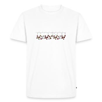Guirlande - T-shirt Premium bio Homme - blanc - Devant - Nico (187cm)
