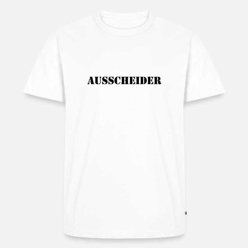 ausscheider - Männer Premium Bio T-Shirt - Weiß