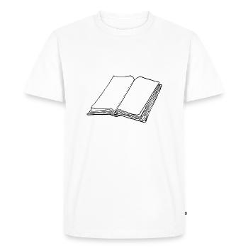 livre - T-shirt Premium bio Homme - blanc - Devant - Nico (187cm)
