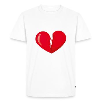 broken heart broken heart - Men's Premium Organic T-Shirt - white - Front - Nico (187cm)
