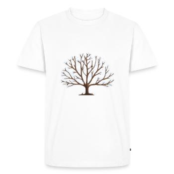Tree in the winter - Men's Premium Organic T-Shirt - white - Front - Nico (187cm)