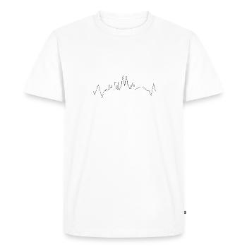 Battement de coeur d'horizon de Cologne - T-shirt Premium bio Homme - blanc - Devant - Nico (187cm)