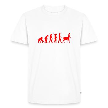Evolution vers le centaure - T-shirt Premium bio Homme - blanc - Devant - Nico (187cm)