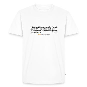 Azur... (b) - T-shirt Premium bio Homme - blanc - Devant - Nico (187cm)