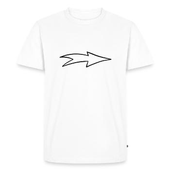 Arrow icon - Men's Premium Organic T-Shirt - white - Front - Nico (187cm)