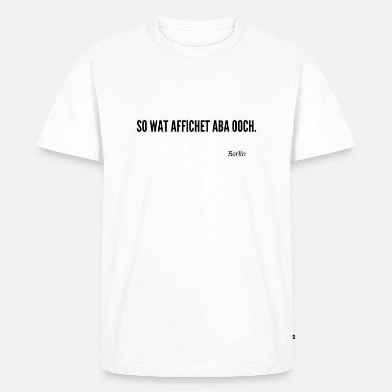 Berliner Schnauze - Männer Premium Bio T-Shirt - Weiß