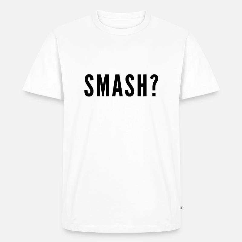 Smash - Männer Premium Bio T-Shirt - Weiß
