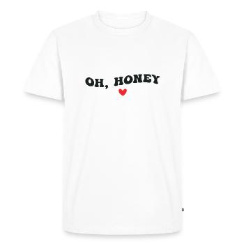 Oh, Honey - Men's Premium Organic T-Shirt - white - Front - Nico (187cm)