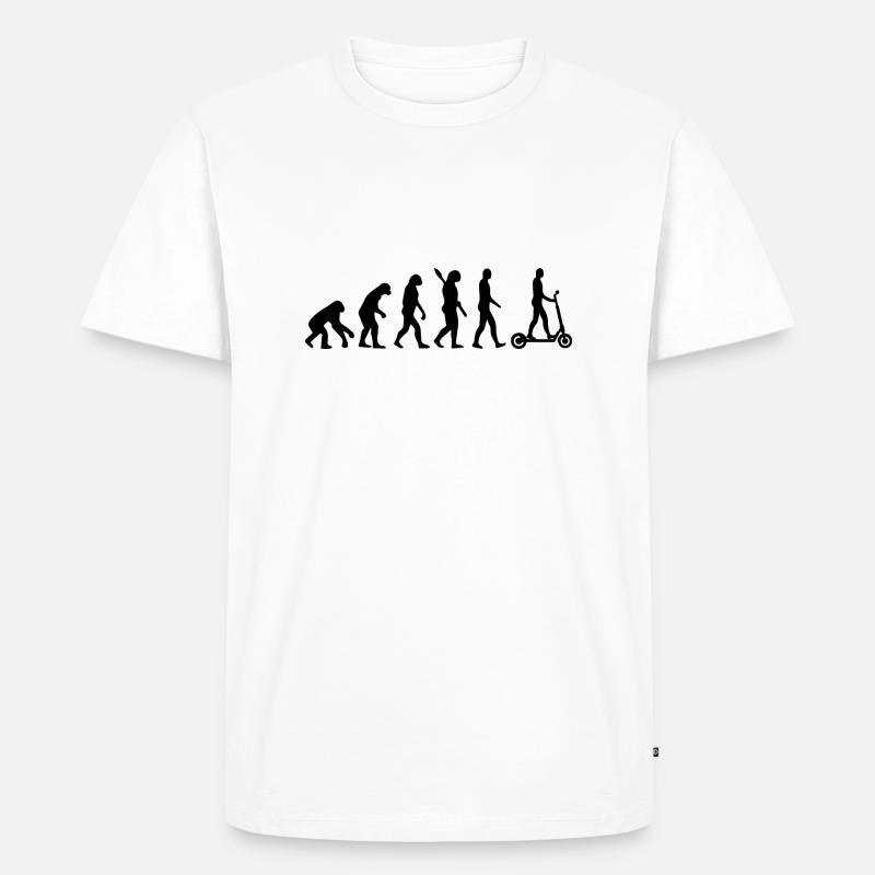 E-Scooter Roller - Männer Premium Bio T-Shirt - Weiß