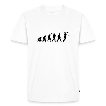 Badminton Evolution Joueur de badminton - T-shirt Premium bio Homme - blanc - Devant - Nico (187cm)