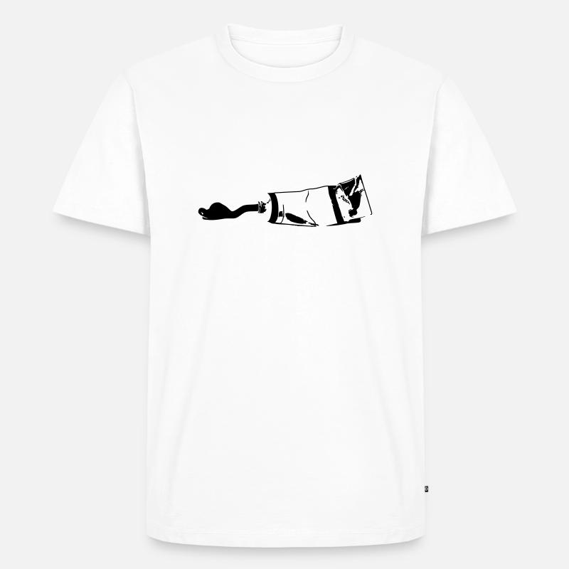 Farbtube - Männer Premium Bio T-Shirt - Weiß