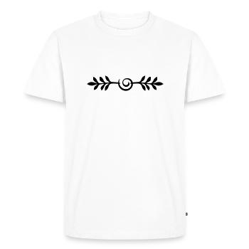 Ligne de brindilles Squiggles - T-shirt Premium bio Homme - blanc - Devant - Nico (187cm)