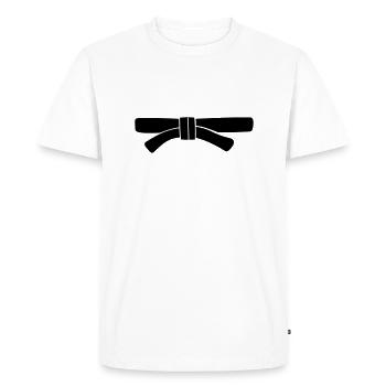 ceinture - T-shirt Premium bio Homme - blanc - Devant - Nico (187cm)