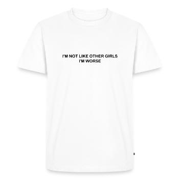 Possum I'm Not Like Other Girls I'm Worse Funny - T-shirt Premium bio Homme - blanc - Devant - Nico (187cm)