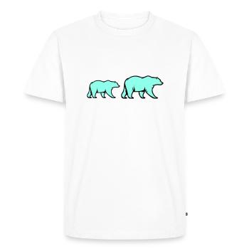 Ours polaires - T-shirt Premium bio Homme - blanc - Devant - Nico (187cm)