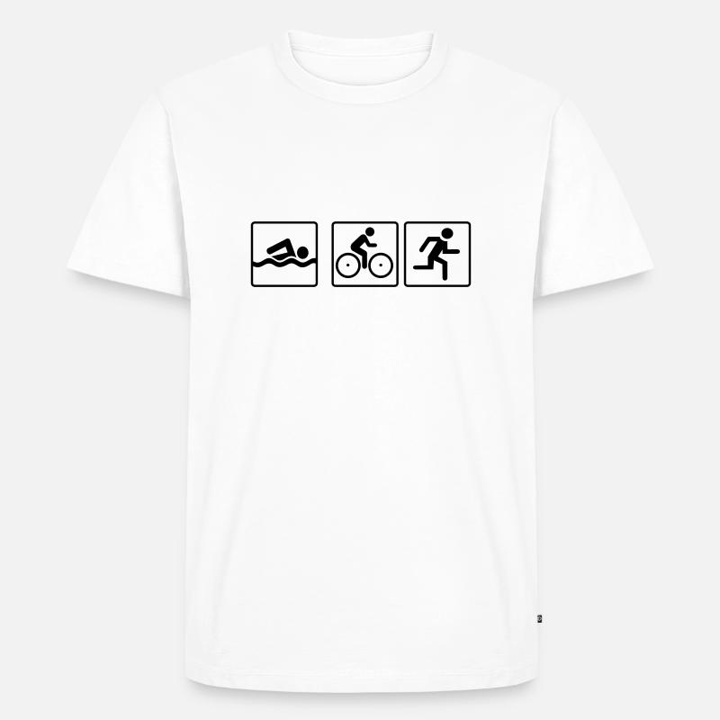 triathlon - Männer Premium Bio T-Shirt - Weiß