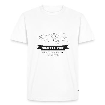 Scafell Pike - Men's Premium Organic T-Shirt - white - Front - Nico (187cm)