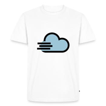 Icône de temps venteux - T-shirt Premium bio Homme - blanc - Devant - Nico (187cm)