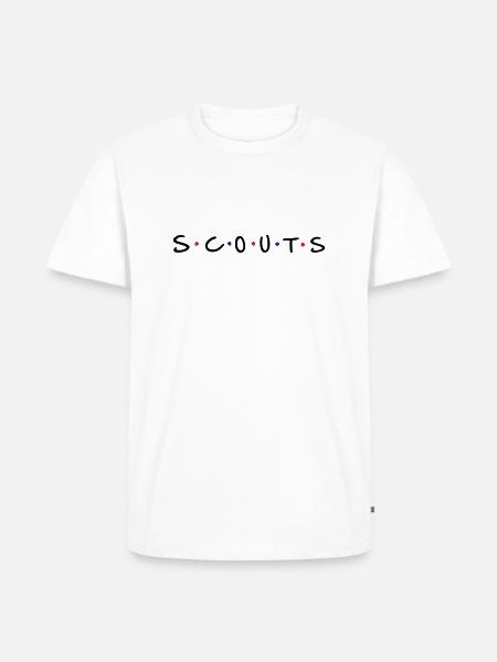 Scouts - Männer Premium Bio T-Shirt - Weiß