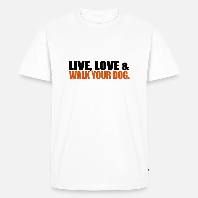 Hund - Männer Premium Bio T-Shirt - Weiß