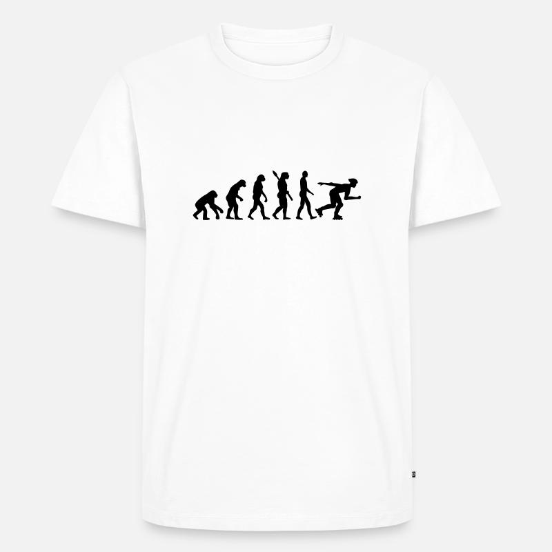 Évolution inline skating - T-shirt Premium bio Homme - blanc