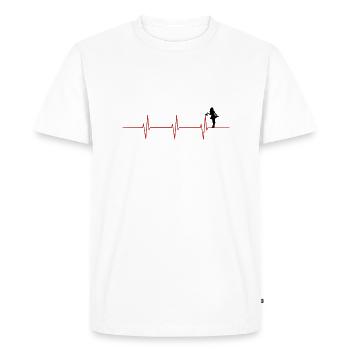 Nettoyage Heartbeat - T-shirt Premium bio Homme - blanc - Devant - Nico (187cm)