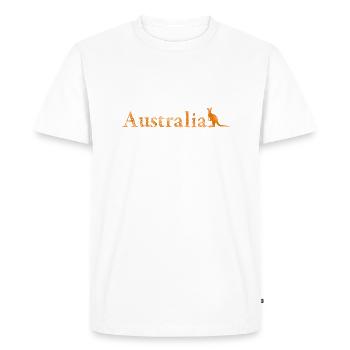 Australie - Kangourou - T-shirt Premium bio Homme - blanc - Devant - Nico (187cm)